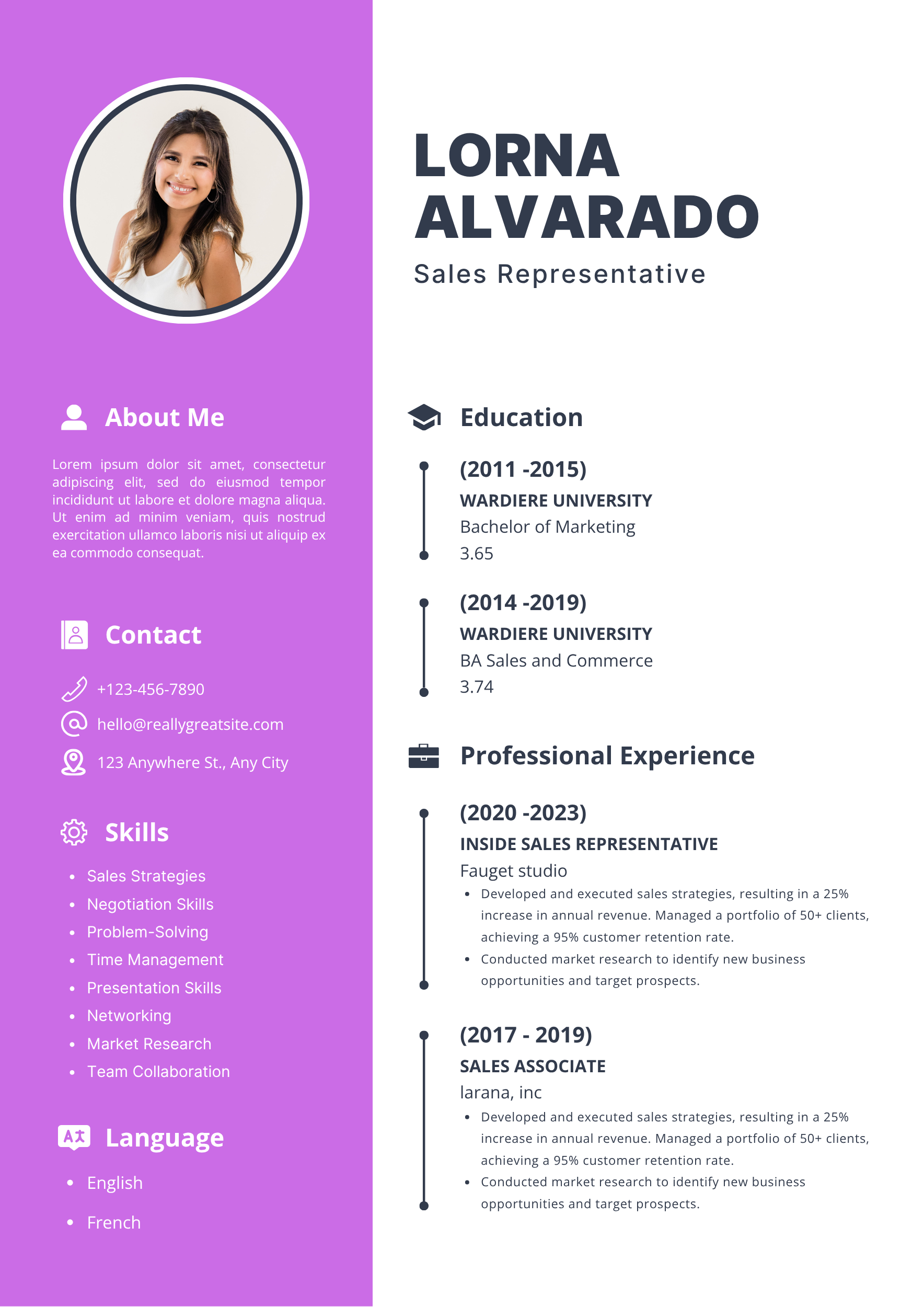 Professional CV Template BC